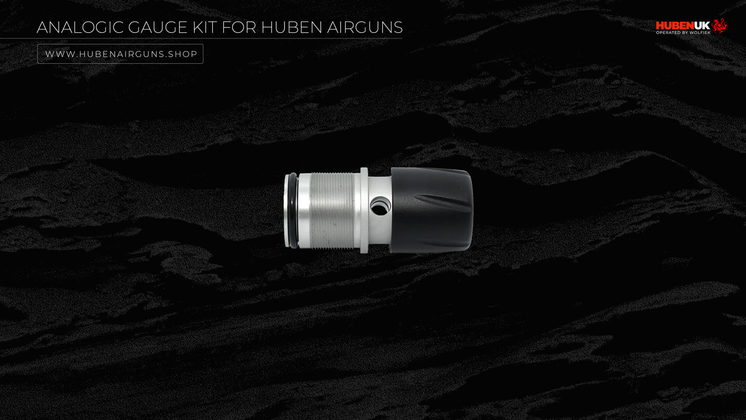 Analogic Gauge Kit for Huben Airguns fill probe horizontal view