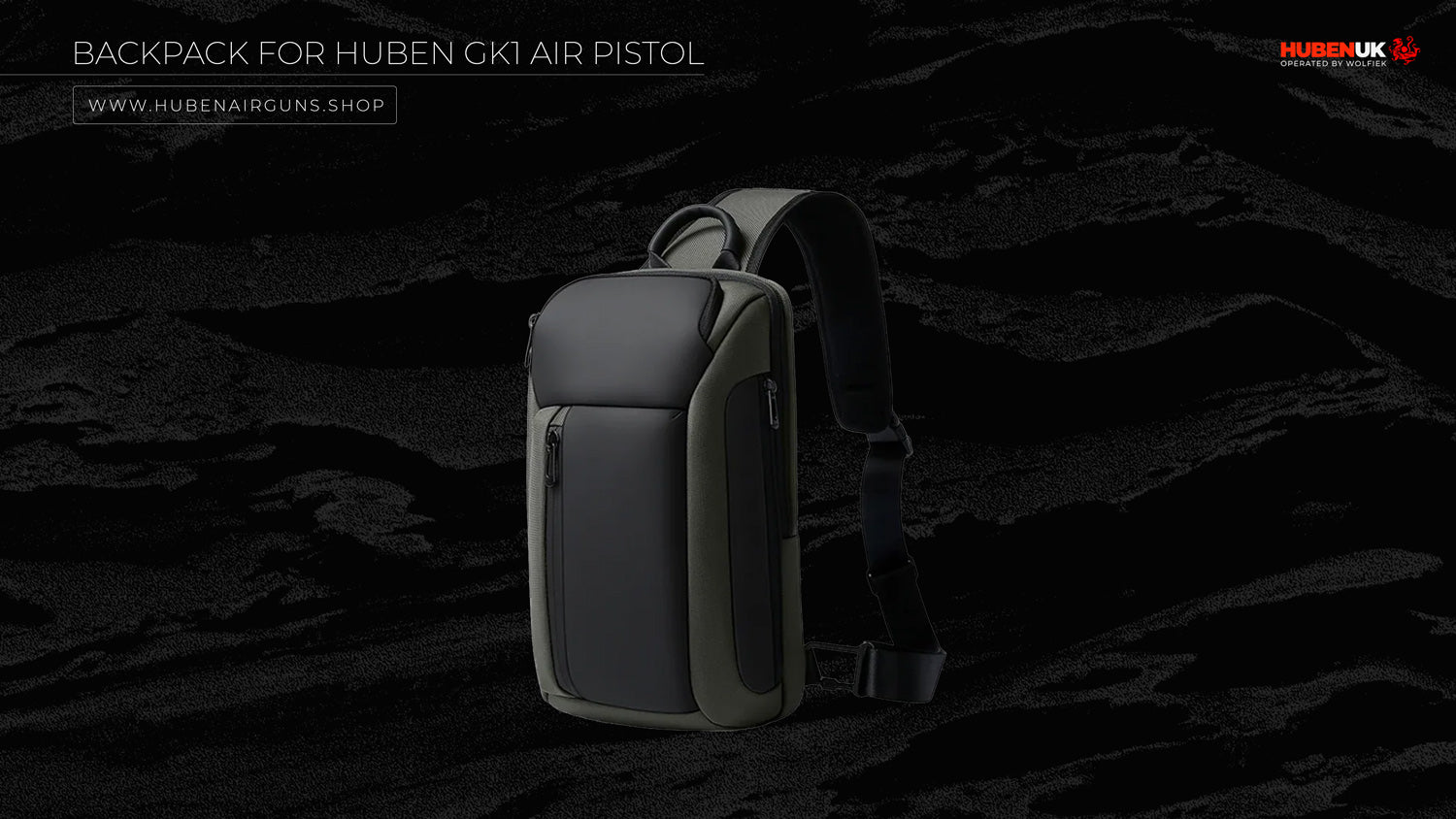 Backpack for Huben GK1 Air Pistol in green color