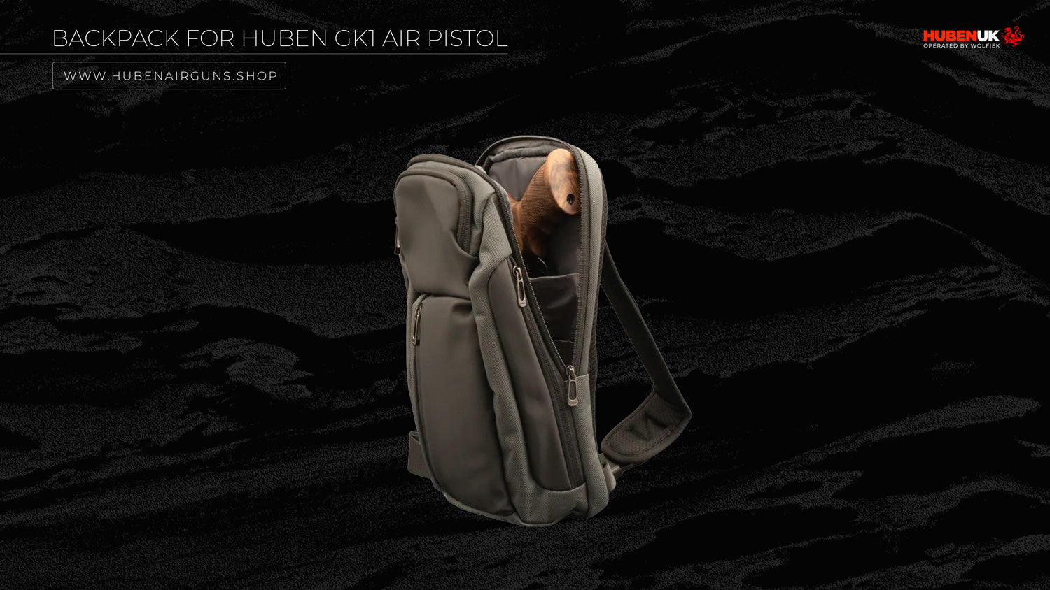 Backpack for Huben GK1 Air Pistol detailed view 