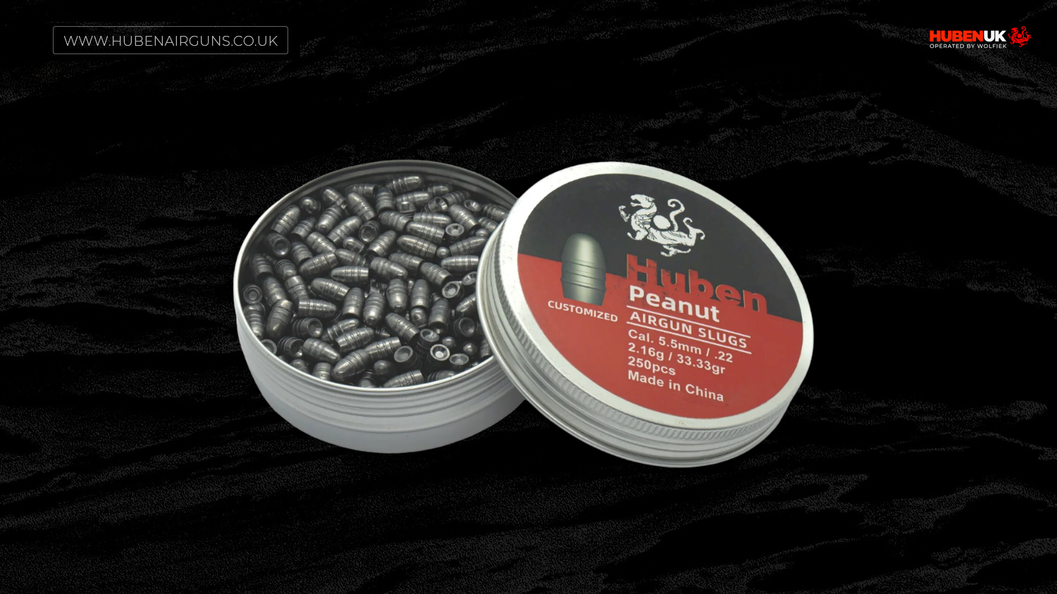 Huben Peanut Airgun Slugs · Cal .22 (5.5mm) · 2.16g (33.33gr)