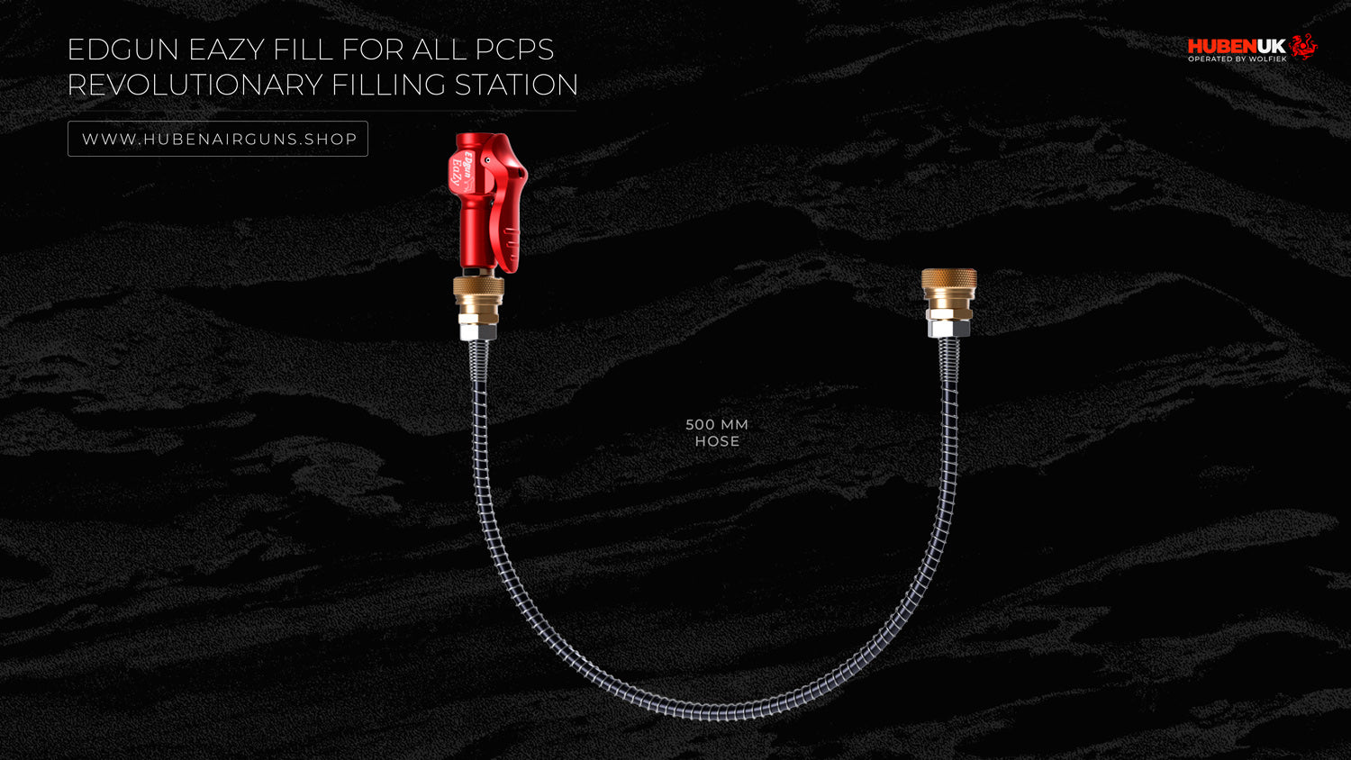 EDgun EaZy Fill for all PCPs – Revolutionary Filling Station with Foster Female Connector and 500mm Hose