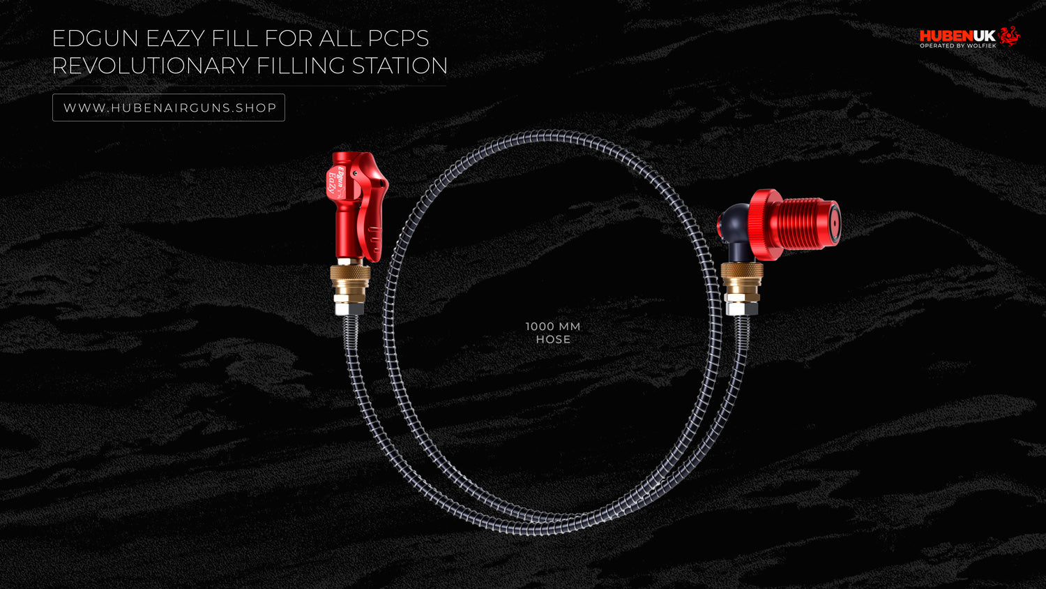 EDgun EaZy Fill for all PCPs – Revolutionary Filling Station with Foster Female Connector, 1000mm Hose, and Bottle Plug