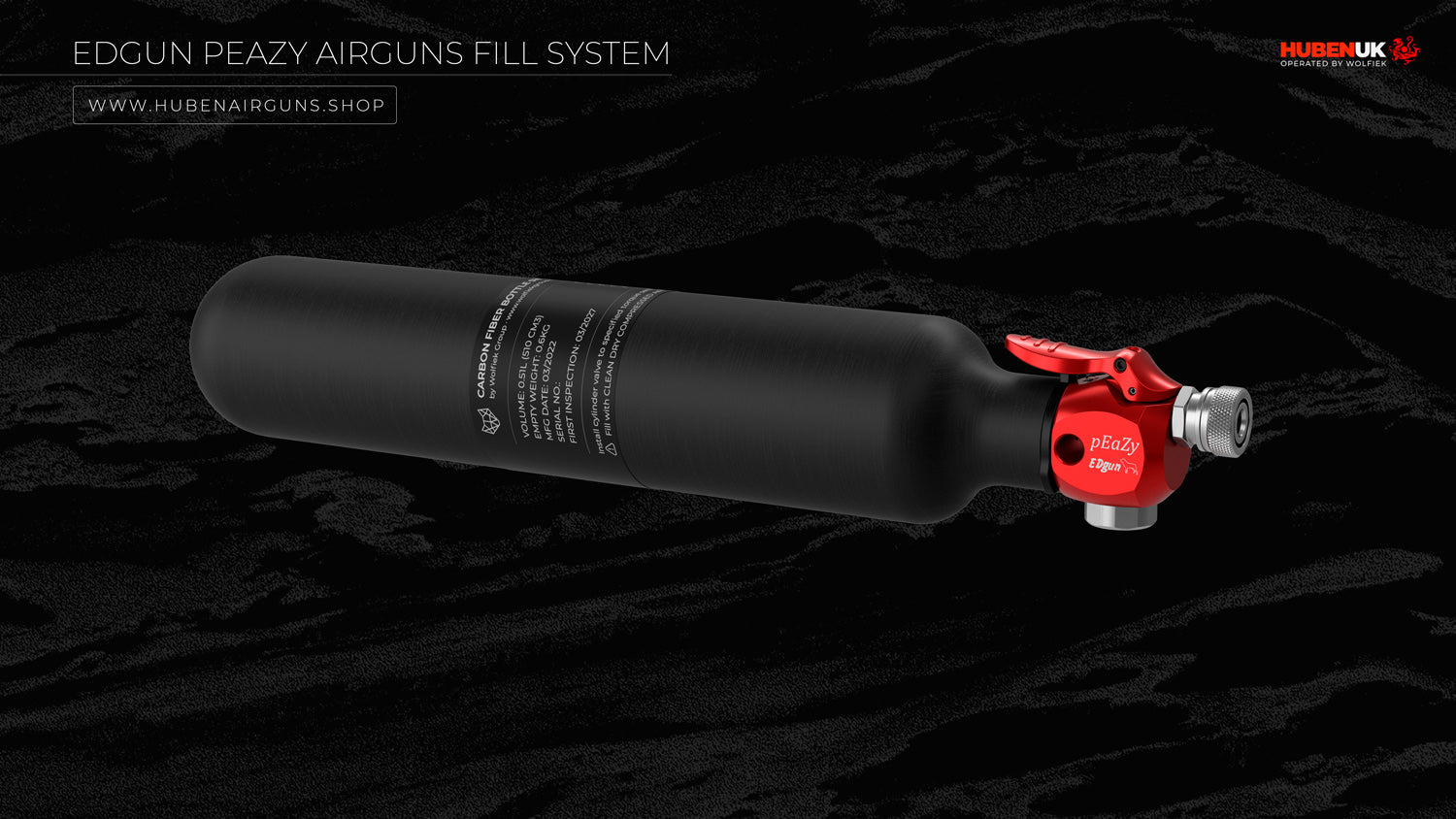 EDgun pEaZy Airguns Fill System 500cc Bottle with 1/8" Female Connector