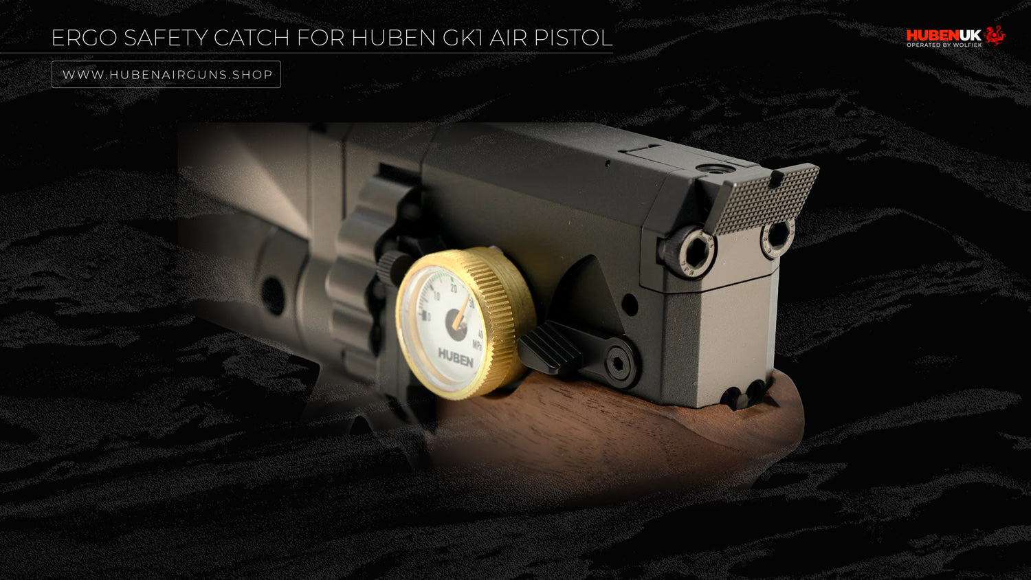 Ergo Safety Catch for Huben GK1 Air Pistol rare view