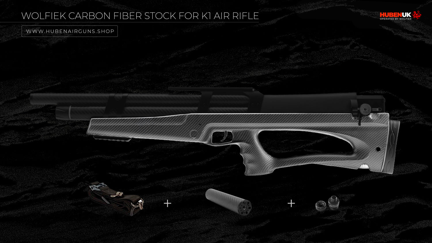 Wolfiek Carbon Fiber Stock for K1 Air Rifle