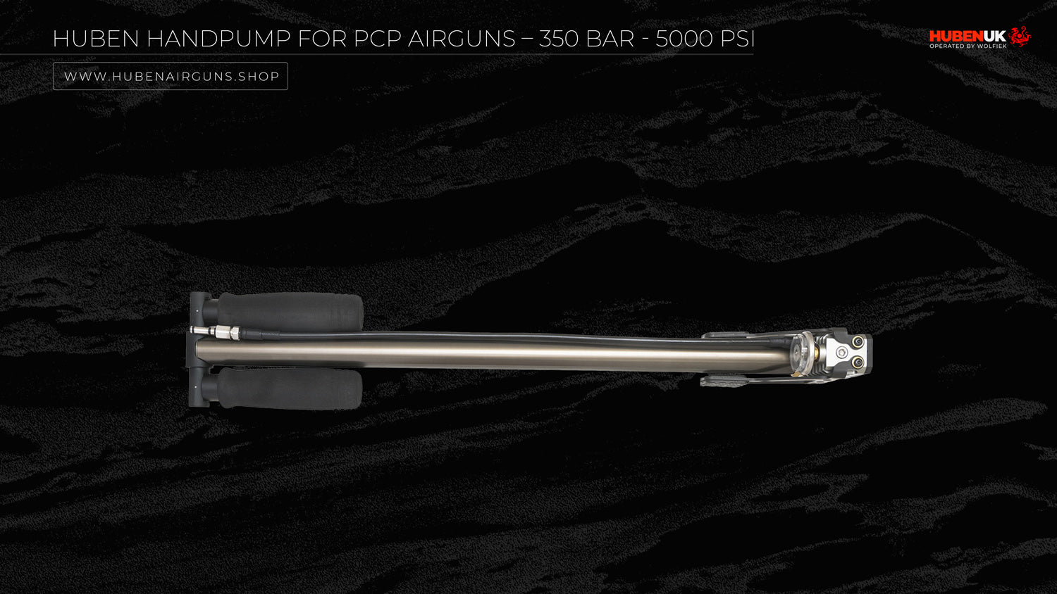 Huben PCP handpump 350BAR 5000 PSI folded compact storage position