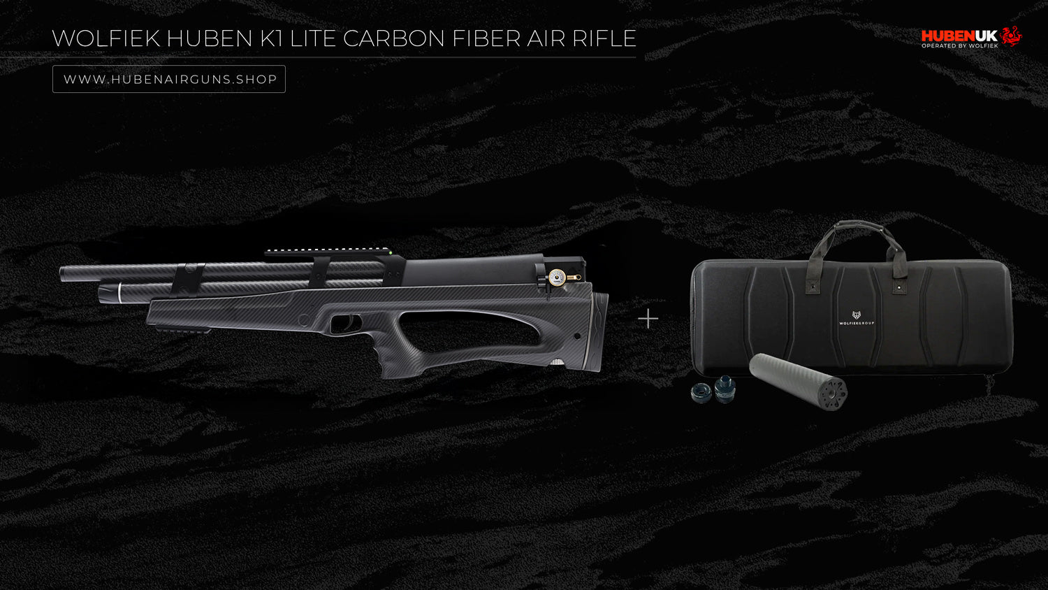 Wolfiek Huben K1 Lite Carbon Fiber Air Rifle · Cal .30 (7.62mm)