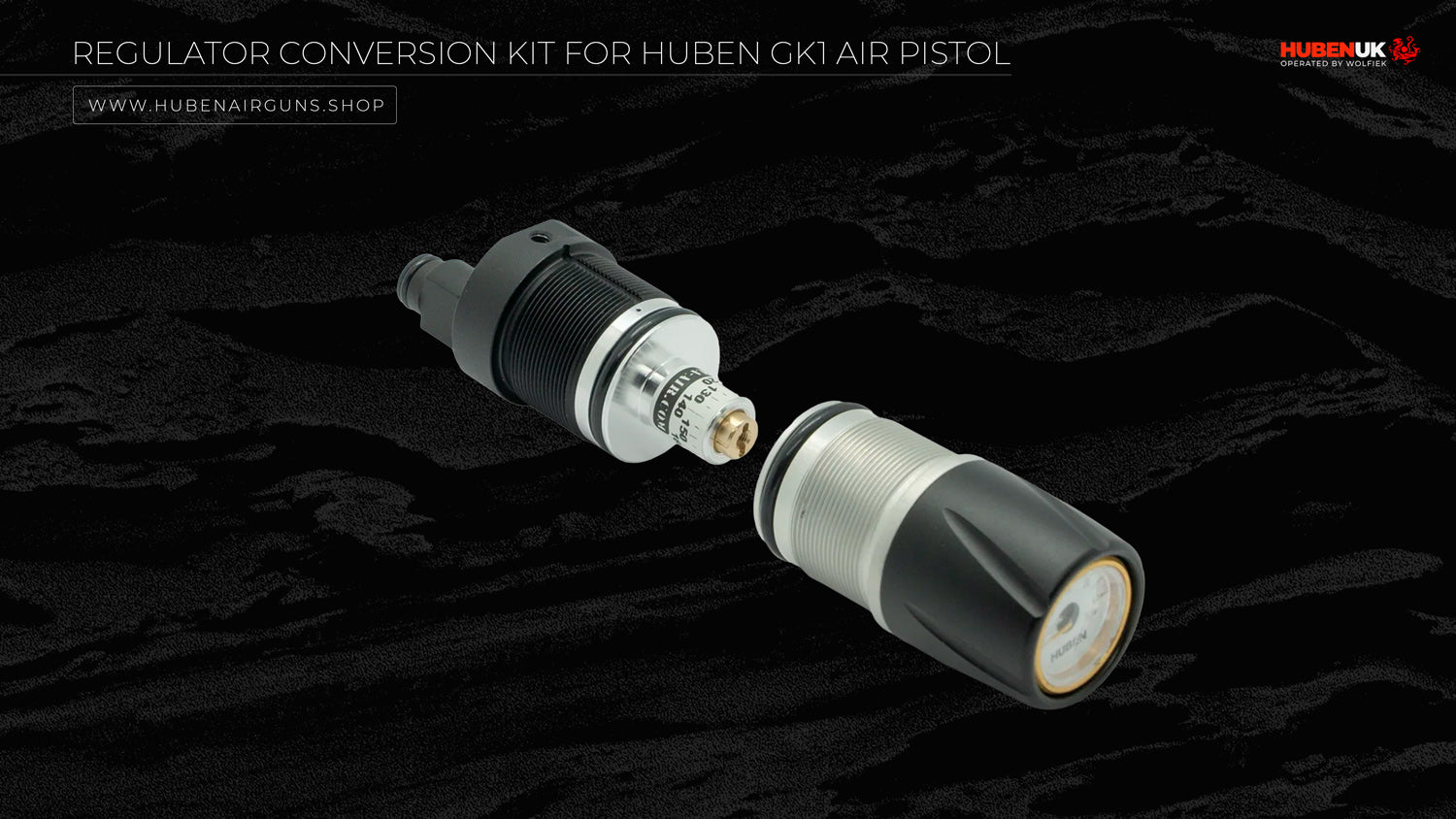 Regulator Conversion Kit for Huben GK1 Air Pistol End Cap Gauge and Regulator