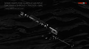 Spare Parts for Huben K1 Air Rifle - Diagram 4: Shroud + Trigger + Rail Exploded View