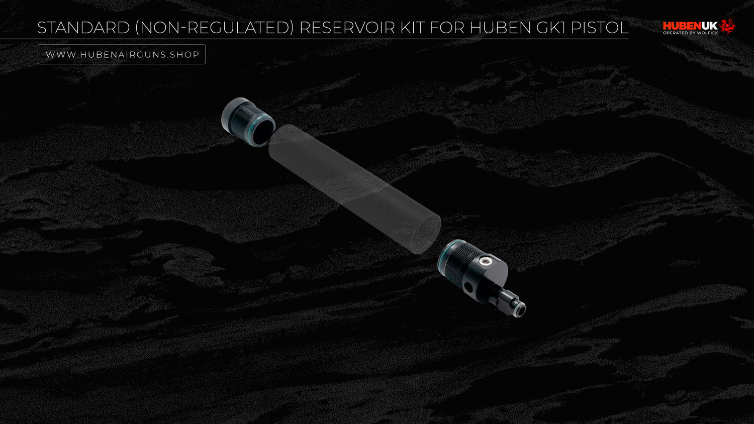 Standard (Non-Regulated) Reservoir Kit for Huben GK1 Pistol side view