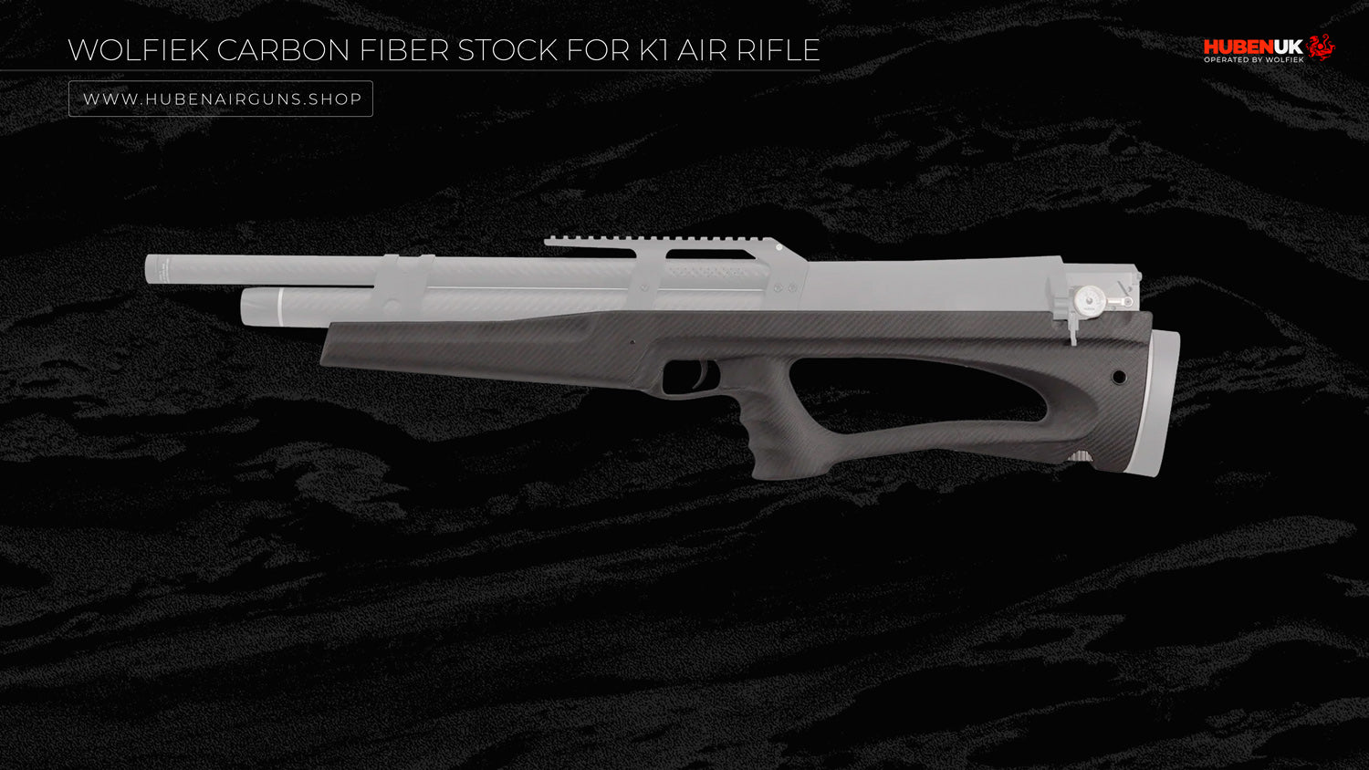 Wolfiek Carbon Fiber Stock for K1 Air Rifle without rail and without buttpad