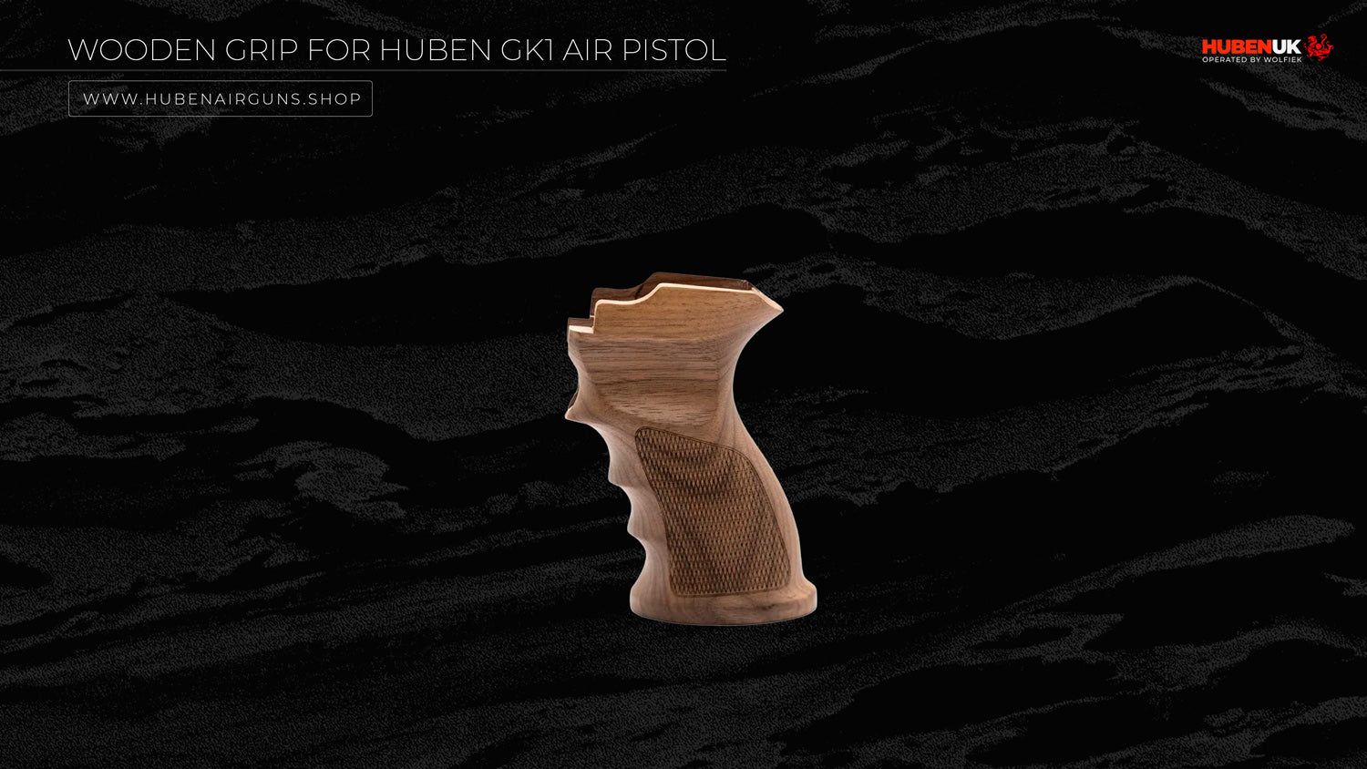Wooden Grip for Huben GK1 Air Pistol left side view