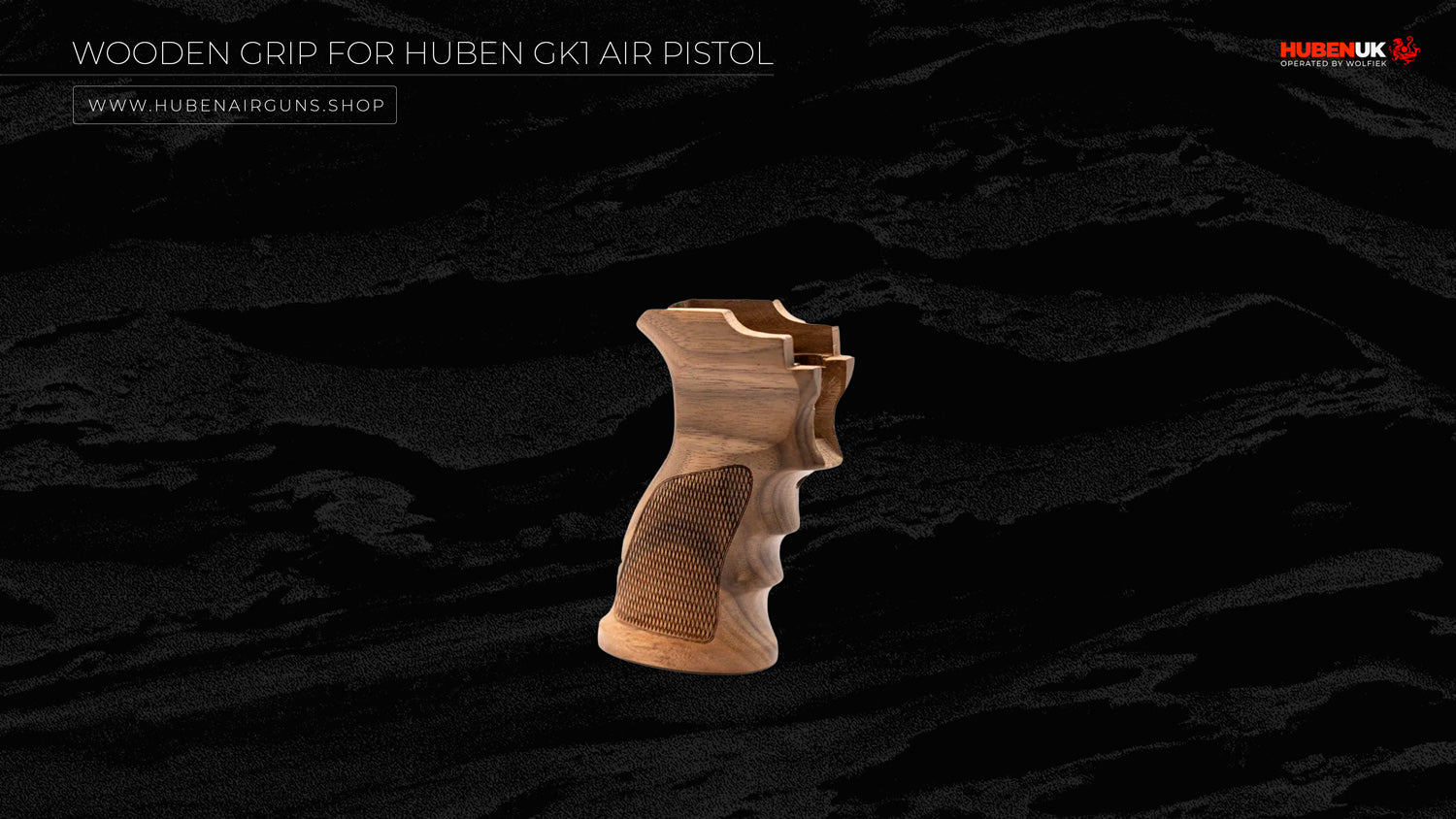 Wooden Grip for Huben GK1 Air Pistol right side view