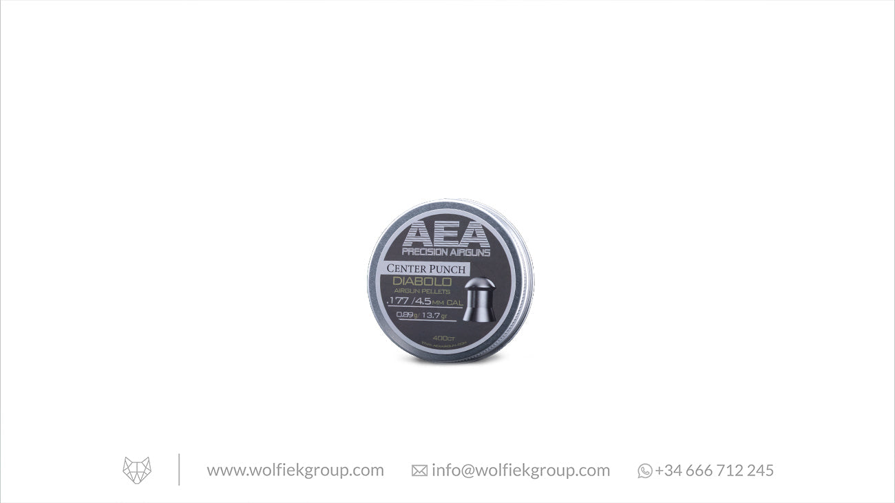 AEA Center Punch Diabolo Pellets - Cal .177 (4.5mm) - 0.89g (13.7gr)