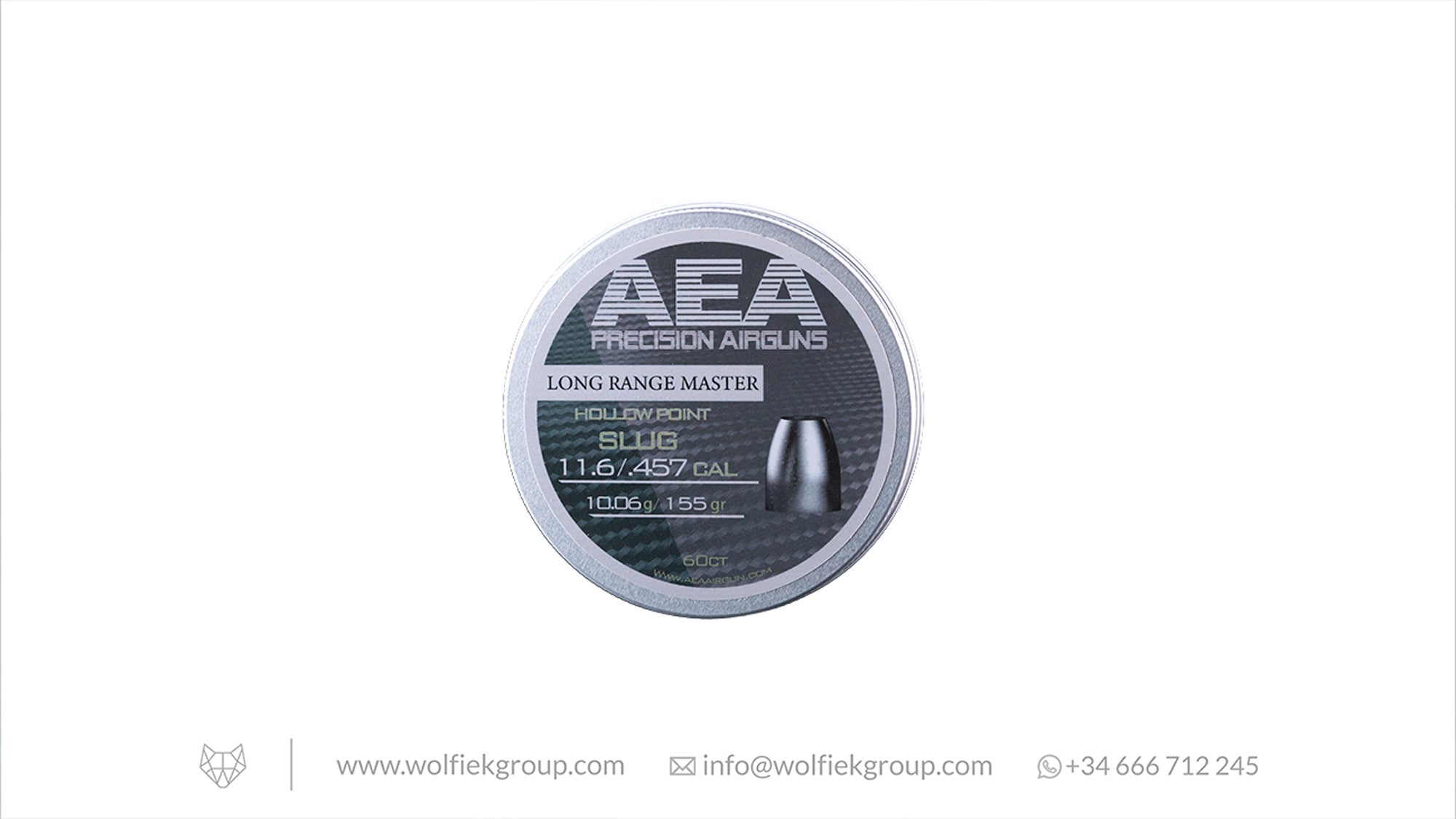 AEA Long Range Master Hollow Point Slugs - Cal .457 (11.6mm) - 10.06g (155gr)
