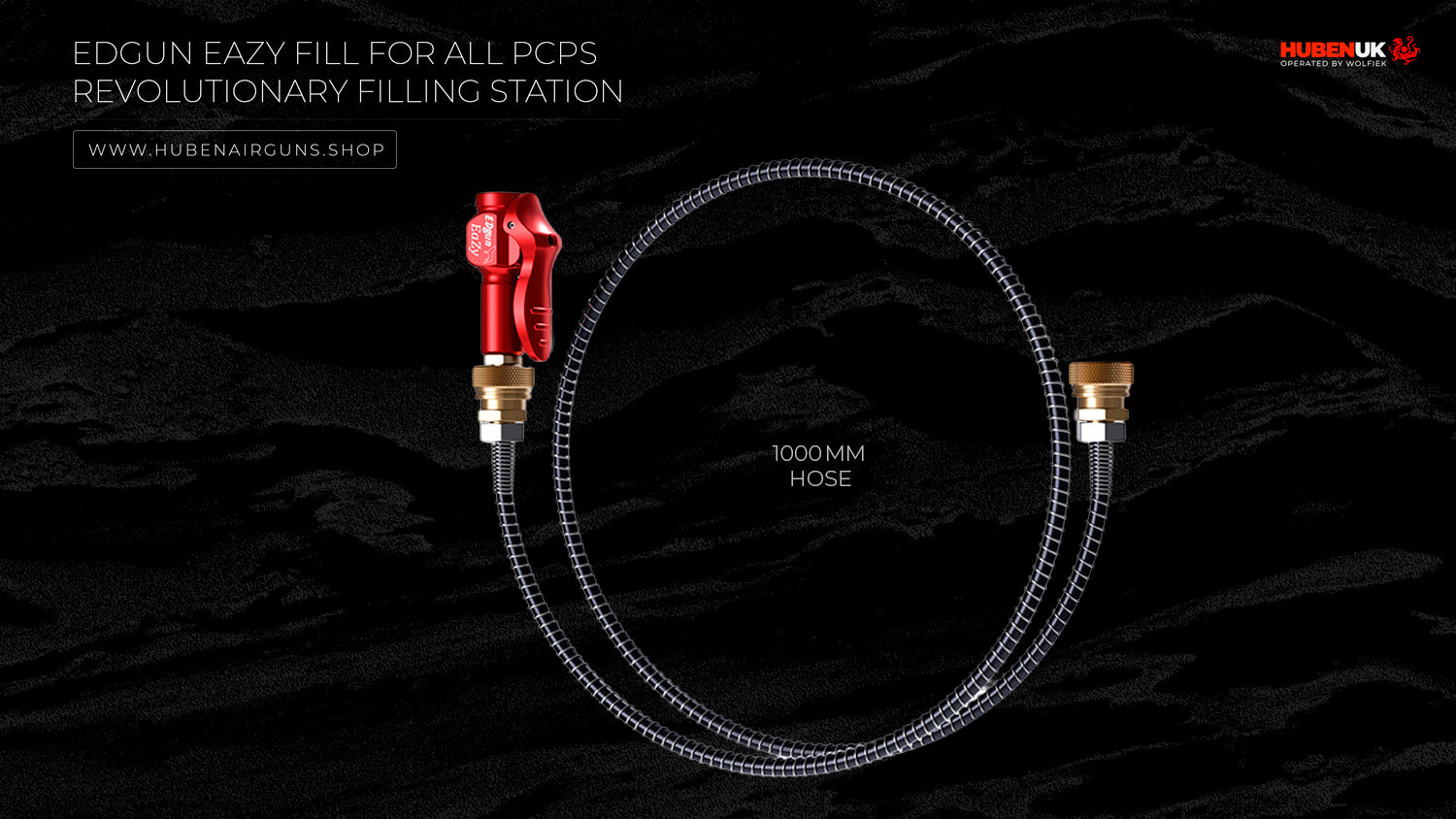 EDgun EaZy Fill for all PCPs – Revolutionary Filling Station with Foster Female Connector and 1000mm Hose