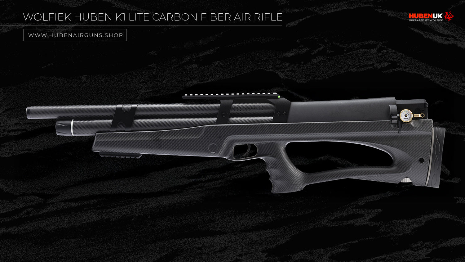 Wolfiek Huben K1 Lite Carbon Fiber Air Rifle · Cal .30 (7.62mm)