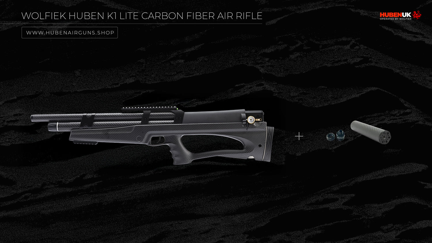 Wolfiek Huben K1 Lite Carbon Fiber Air Rifle · Cal .30 (7.62mm)