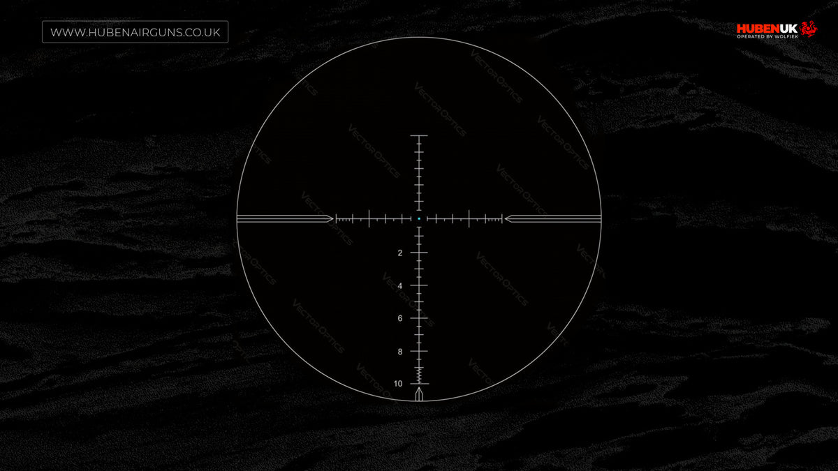 Vector Optics Taurus riflescope 5-30x56 FFP, reticle pattern illustration